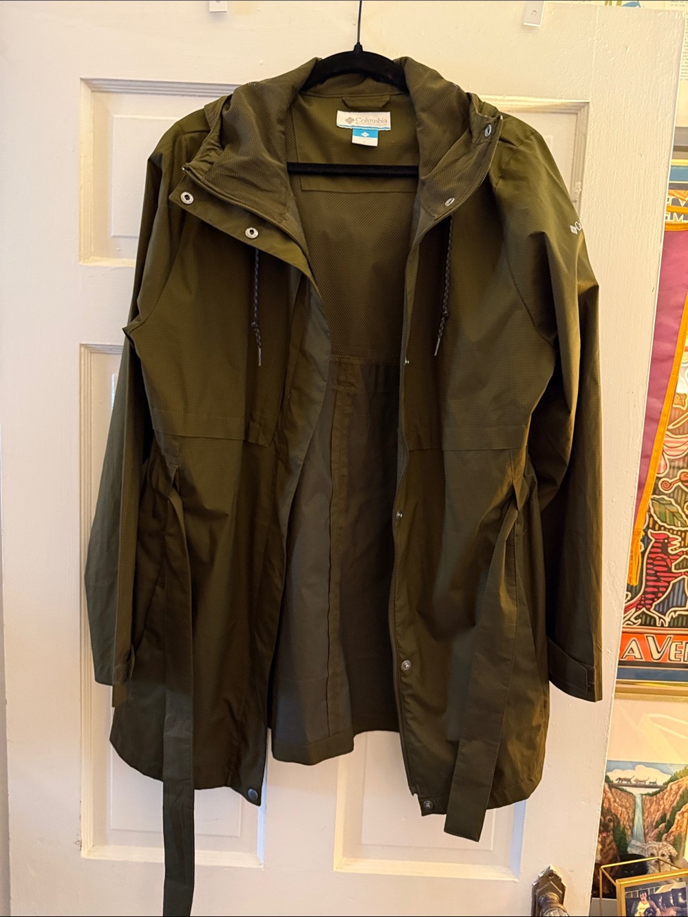 Columbia Olive Green Trench Coat